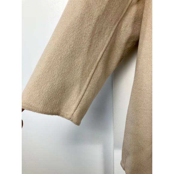 UNIQLO Women's Beige Wool Blend Oversized Collar Coat XL - Picture 3 of 13